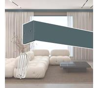 Cenefas para Cortinas, riel Moderno Recortable para Cortinas, Barra Deslizante 2 en 1 y Divisor con Cenefa, Juego de Barras de Techo para Dormitorio y Sala de Estar, Funcionamiento silencios