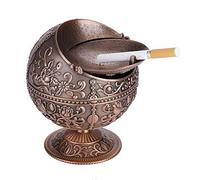 Cenicero a prueba de viento, creativo cenicero a prueba de viento, exquisito patrón de artesanía de metal, decoración impresa, para casa y oficina, regalo de negocios, regalo del día del padre, 01