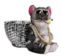 Cenicero Bulldog, Diseño De Mochila Original, Cenicero Creativo for Cigarrillos Y Puros, Decoración De Resina for El Hogar Y La Oficina, Un Bonito Regalo De Cumpleaños(Black)