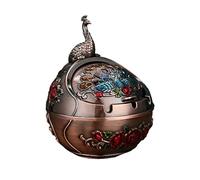 Cenicero Cenicero de colección Cilindro hogar Personalidad Creativa Cenicero Organizador Oficina Metal decoración Regalo con Cubierta Ceniceros para Fumadores (Color : B, Size : S)