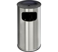 Cenicero combinado de seguridad VAR, acero inoxidable, capacidad 44 l, H x Ø 710 x 355 mm