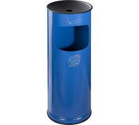 Cenicero combinado de seguridad VAR, chapa de acero, capacidad 17 l, H x Ø 610 x 250 mm