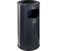 Cenicero combinado de seguridad VAR, chapa de acero, capacidad 44 l, H x Ø 710 x 355 mm