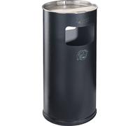 Cenicero combinado VAR, capacidad 37 l, H x Ø 700 x 320 mm, acero