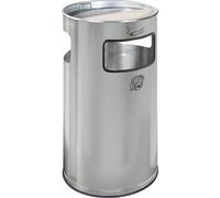 Cenicero combinado VAR, capacidad 69 l, H x Ø 760 x 420 mm, acero inoxidable
