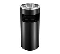 Cenicero Comercial - Acero Inoxidable 61x25cm 30L | Contenedor Grande Con Cenicero - Cigarrillos De Pie | Residuos Redondos Para El Vestíbulo Del Bar Del Hotel Para El Anuncio Publicitario Ďel P