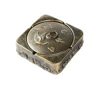 Cenicero con tapa, cenicero vintage a prueba de viento con tapas, soporte for cenizas de cigarros for fumadores a prueba de viento for uso en exteriores o interiores (Color : A)