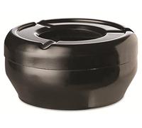 Cenicero [conjunto de 8] tamaño: 4 cm H x 10 cm de diámetro, Color: negro