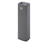 Cenicero de Acero Inoxidable para Exteriores con Papelera, Gran Capacidad, recolector de Colillas Independiente, extraíble y fácil de Limpiar, Color marrón (Parte Superior Abierta).