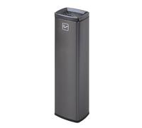 Cenicero de Acero Inoxidable para Exteriores con Papelera, Gran Capacidad, recolector de Colillas Independiente, extraíble y fácil de Limpiar, Color marrón (Parte Superior Abierta).