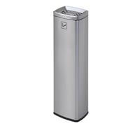 Cenicero de Acero Inoxidable para Exteriores con Papelera, Gran Capacidad, recolector de Colillas Independiente, extraíble y fácil de Limpiar, Color marrón (Parte Superior Abierta).