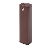Cenicero de Acero Inoxidable para Exteriores con Papelera, Gran Capacidad, recolector de Colillas Independiente, extraíble y fácil de Limpiar, Color marrón (Parte Superior Abierta).