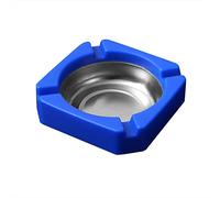 Cenicero de acero inoxidable para sala de estar para el hogar, cenicero multifuncional fácil de limpiar, adecuado para patio, oficina en casa, grandes adornos navideños de vidrio (A, talla única)