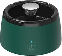 Cenicero de aspiradora eléctrica para coche, cenicero portátil, cenicero inodoro, cenicero sin humo con purificador de aire, cenicero USB recargable (verde oscuro (recargable))