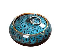 Cenicero de cerámica Cenicero de cerámica con tapa creativo y personalizado anti cenizas volantes sala estar oficina hogar Ins(Color 3)