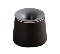 Cenicero de cerámica Cenicero de cerámica, escritorio oficina, cenizas antimoscas modernas, decoración del hogar, esmalte creativo, Color decorativo(Black)