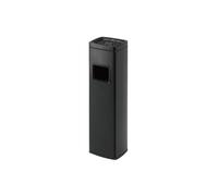Cenicero de cigarrillos Área de fumadores de acero inoxidable Columnas de ceniza Escalera de vestíbulo Extintor de entrada Recogida vertical de colillas Botes de basura Cenicero de pie(Negro)