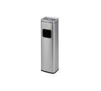 Cenicero de cigarrillos Área de fumadores de acero inoxidable Columnas de ceniza Escalera de vestíbulo Extintor de entrada Recogida vertical de colillas Botes de basura Cenicero de pie(Silver)