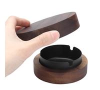 Cenicero De Cigarrillos, Cenicero De Madera A Prueba De Viento Desmontable Innovador para Restaurante para Hotel para Oficina(Negro)