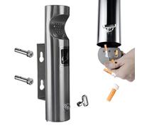 Cenicero de cigarrillos para exteriores, contenedor de metal con cerradura para uso comercial, ideal para patios, oficinas, bares, restaurantes y cafeterías