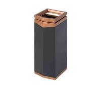 Cenicero de cigarrillos Pasillo geométrico, pasillo, hotel, club, cenicero, columna, vestíbulo, exterior, hotel, papelera, vestíbulo, vertical, acero inoxidable, negro Cenicero de pie(Brass)