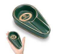 Cenicero de cigarros para exteriores, Cenicero de cerámica, Cenicero portátil para el hogar, Patio, Viaje (Verde)