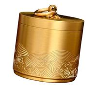 Cenicero de cobre antideslizante para coche con diseño grabado de cien bendiciones que garantiza un interior seguro y elegante del automóvil elegante cenicero de cobre para automóvil
