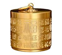Cenicero de cobre antideslizante para coche con diseño grabado de cien bendiciones que garantiza un interior seguro y elegante del automóvil elegante cenicero de cobre para automóvil