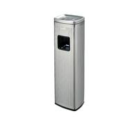 Cenicero de columna para exterior Papelera de acero inoxidable for cigarrillos en el vestíbulo del hotel, columna de fresno de pie en la entrada del ascensor comercial Cenicero de pie(Silver)