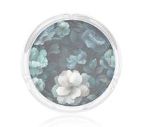 Cenicero de cristal con diseño floral botánico exuberante estilo jardín nocturno para cigarrillos. Estuche para ceniceros para decoración del hogar y la oficina.