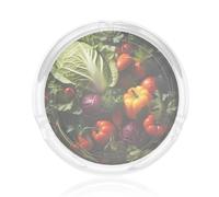 Cenicero de cristal con un montón de verduras frescas con diseño de boquilla empotrada, adecuado tanto para fumar en interiores como en exteriores.