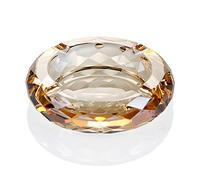 Cenicero de cristal para cigarrillos de cigarros, decoración de mesa para el hogar, oficina, escritorio, color dorado