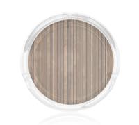 Cenicero de cristal portátil con patrón de madera maciza, adecuado para uso en interiores y exteriores, ideal para fumar en la mesa.