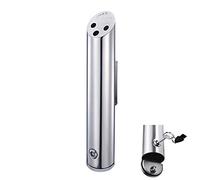 Cenicero de cubo de cigarrillos montado en la pared al aire libre Cenicero al aire libre Cenicero montado en la pared Cilindro Cerradura Columna Cenicero Colgante de pared Grande, puesto avanzado pa