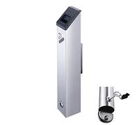 Cenicero de cubo de cigarrillos montado en la pared al aire libre Cenicero al aire libre Cenicero montado en la pared Cilindro Cerradura Columna Cenicero Colgante de pared Grande, puesto avanzado pa