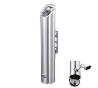 Cenicero de cubo de cigarrillos montado en la pared al aire libre Cenicero al aire libre Cenicero montado en la pared Cilindro Cerradura Columna Cenicero Colgante de pared Grande, puesto avanzado pa