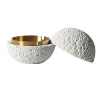 Cenicero de hormigón con tapa, a prueba de olores, cenicero para coche, sin humo, para interiores, con bandeja extraíble, 3 ranuras, antideslizante, resistente al viento, para fumadores, color blanco