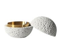 Cenicero de hormigón con tapa Cenicero de coche a prueba de olores sin humo interior con bandeja extraíble 3 ranuras antideslizante a prueba de viento para fumadores blanco..