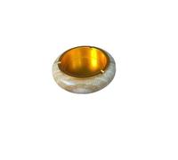 Cenicero de jade amarillo para sala de estar y oficina, diseño único de piedra natural, duradero y fácil de limpiar, elegante para decoración del hogar (jade rojo (16 cm)
