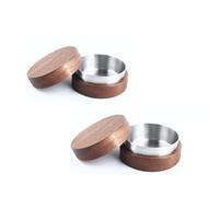 Cenicero de madera resistente al viento, con tapa, antiviento y antiolores, apto para bares, oficinas, salones y fiestas. Plateado, 2 unidades