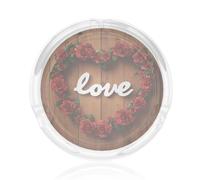 Cenicero de madera y cristal con rosas rojas en forma de corazón y la palabra "Amor" para cigarrillos. Estuche para ceniceros para decoración del hogar y la oficina.