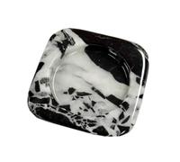 Cenicero de mármol natural tallado, cenicero decorativo para fumadores, estructura de piedra natural, fácil de limpiar, cenicero doméstico para fumadores interior/exterior