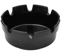 Cenicero de melamina profundo Genware Nev-B322 100 mm de diámetro, color negro.