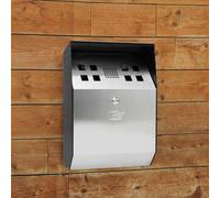 Cenicero de metal comercial para cigarros, cenicero de pared, contenedor de basura de cigarrillos montado en la pared, contenedor para colillas de cigarrillos para zonas públicas