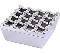 Cenicero De Metal para Cigarros Al Aire Libre - Ceniceros para Cigarrillos A Prueba De Viento Cenicero Grande De 16 Orificios Cenicero para Cigarrillos Al Aire Libre A Prueba De Viento Decoración