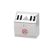 Cenicero de pared - Cenicero de cigarros de acero inoxidable, montado en la pared a prueba de herrumbre - Cenicero sin humo al aire libre, lata de colillas para exteriores, puesto avanzado para fuma