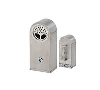 Cenicero de pared - Cenicero de cigarros de acero inoxidable, montado en la pared a prueba de herrumbre - Cenicero sin humo al aire libre, lata de colillas para exteriores, puesto avanzado para fuma