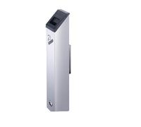 Cenicero de pared con cerradura para uso en exteriores, apto para el hogar, jardín y terraza; contenedor de acero inoxidable resistente al viento para bares, oficinas, restaurantes y cafeterías.