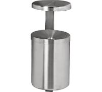 Cenicero de pared de seguridad con tejadillo, redondo 5,5 l, altura 390 mm