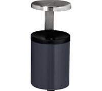 Cenicero de pared de seguridad con tejadillo, redondo 5,5 l, altura 390 mm